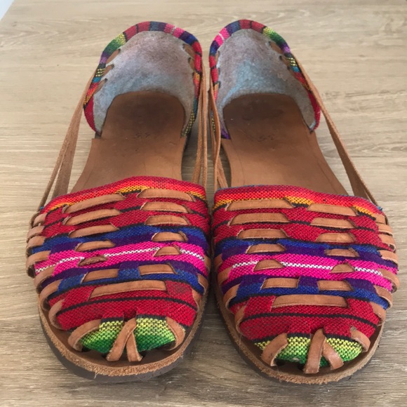 multicolor huarache sandals